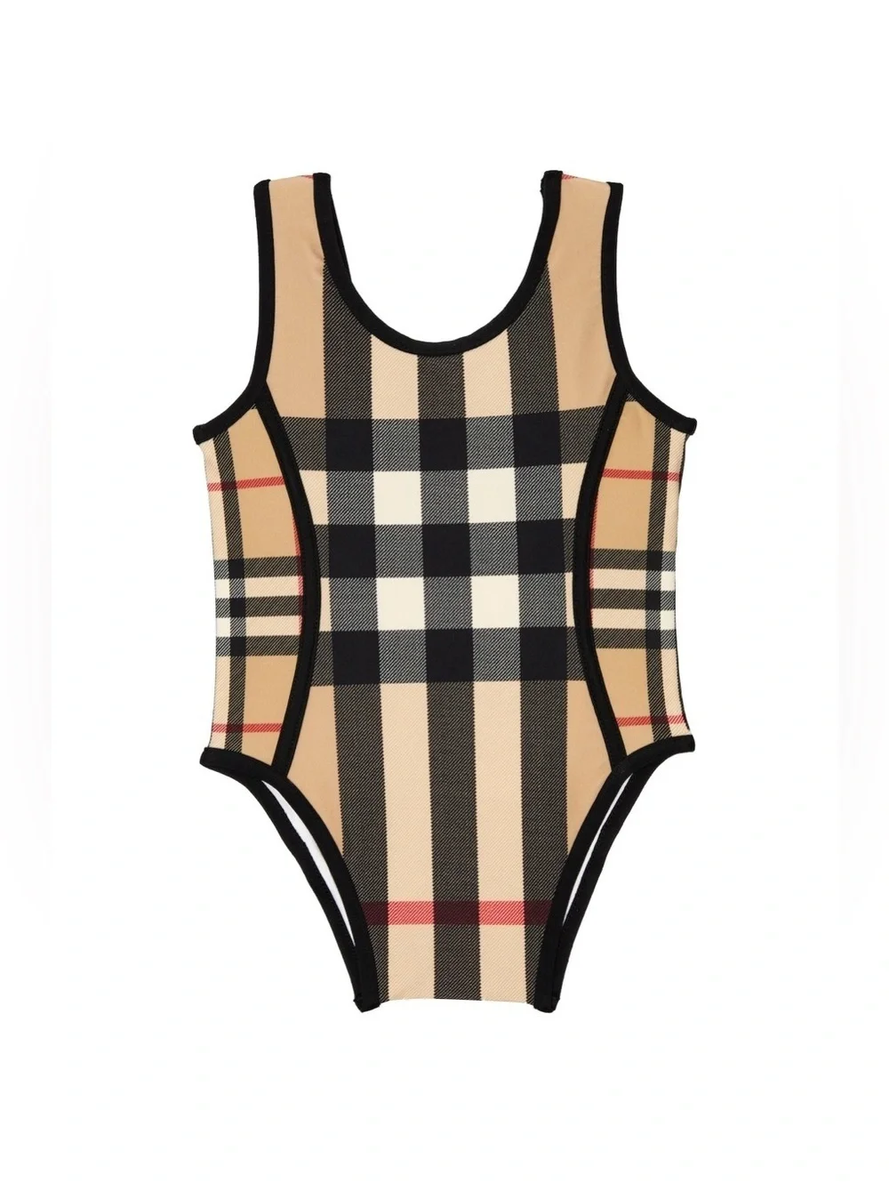 BURBERRY Kids Mini Nigella One Piece Swimsuit, Archive Beige Check, Size 12M NWT